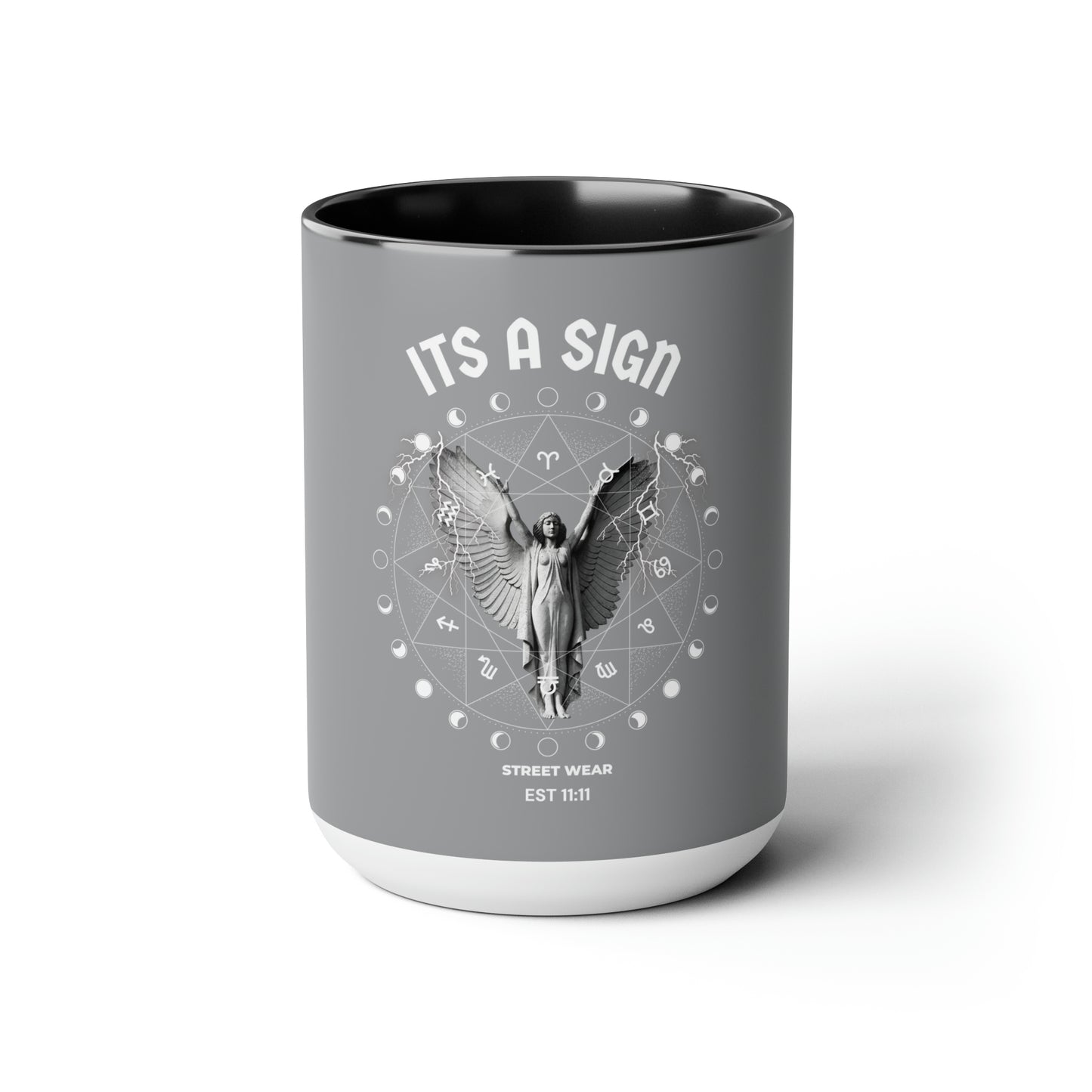 Angel Moon Zodiac Mug, 15oz