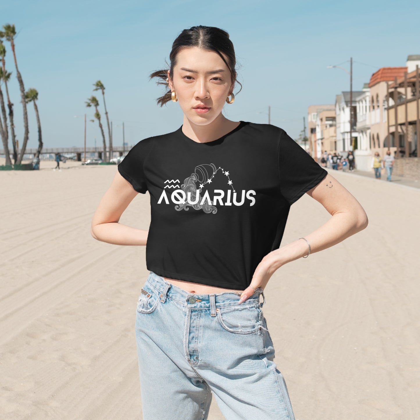 Aquarius Cropped Tee