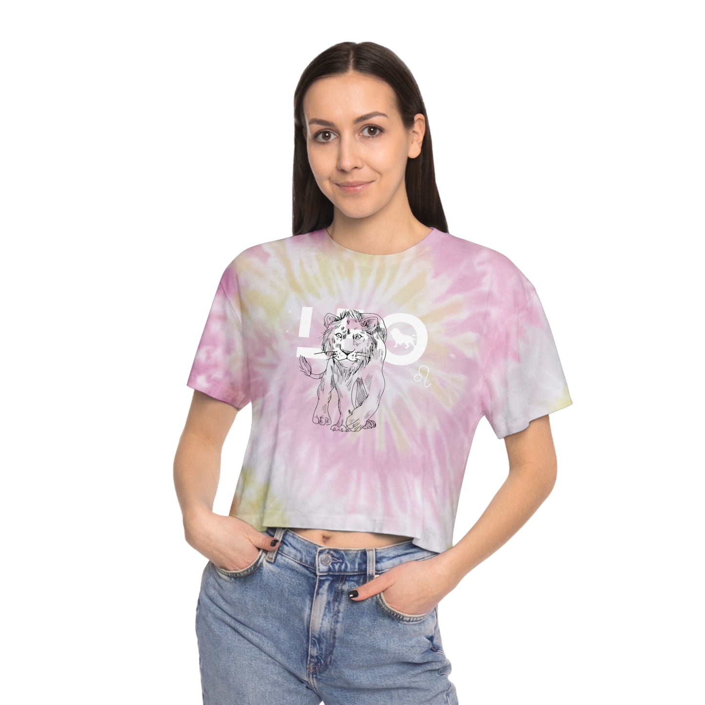 Leo Tie-Dye Crop Tee