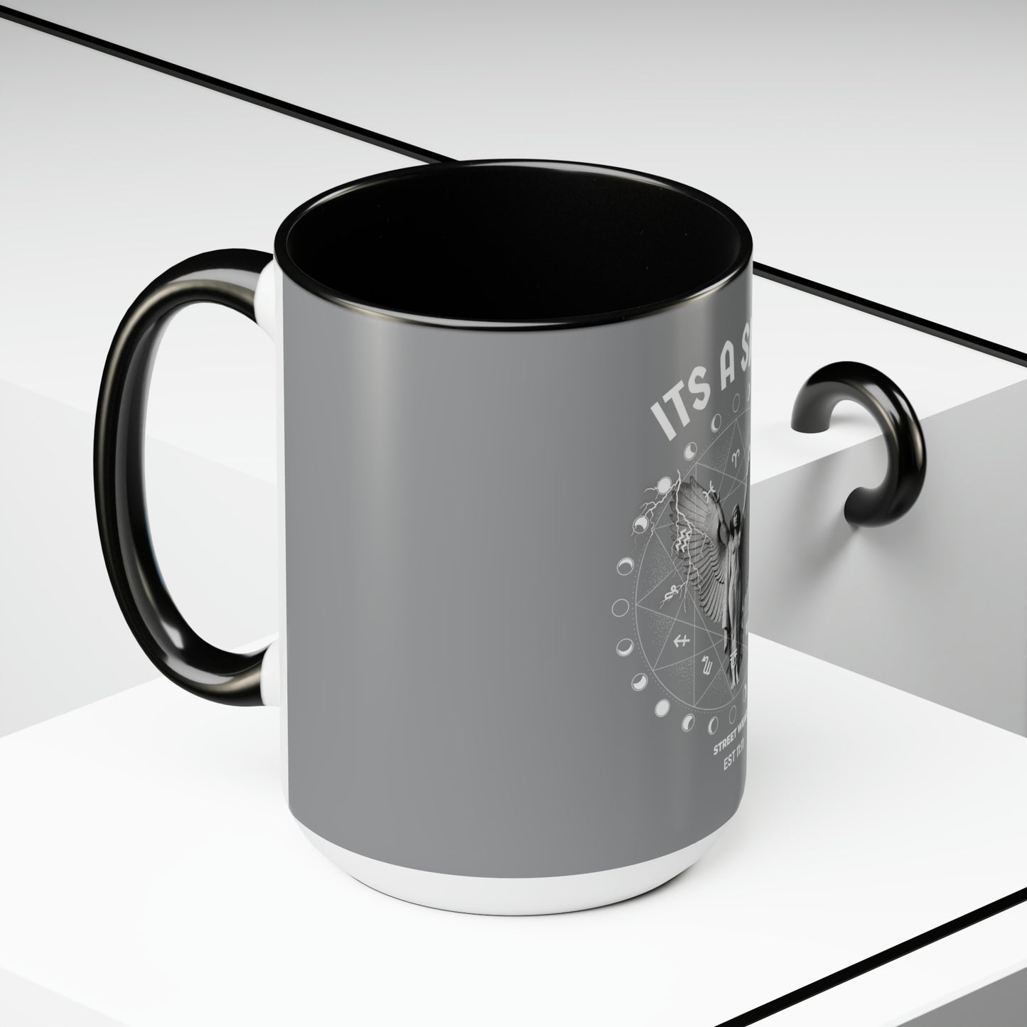 Angel Moon Zodiac Mug, 15oz