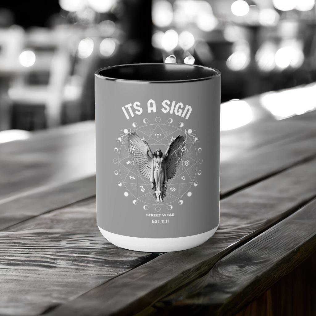 Angel Moon Zodiac Mug, 15oz