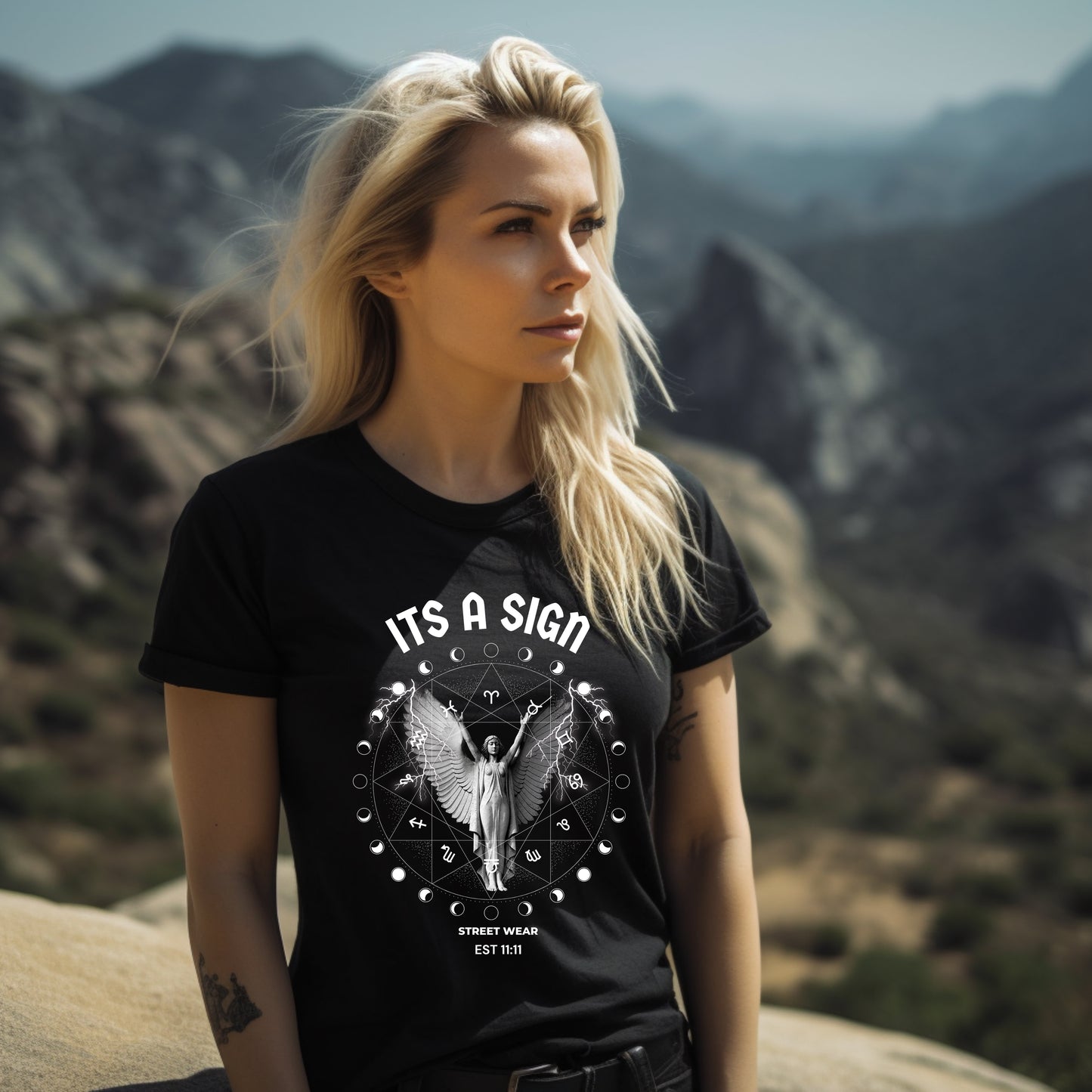 Angel Moon Zodiac Tee