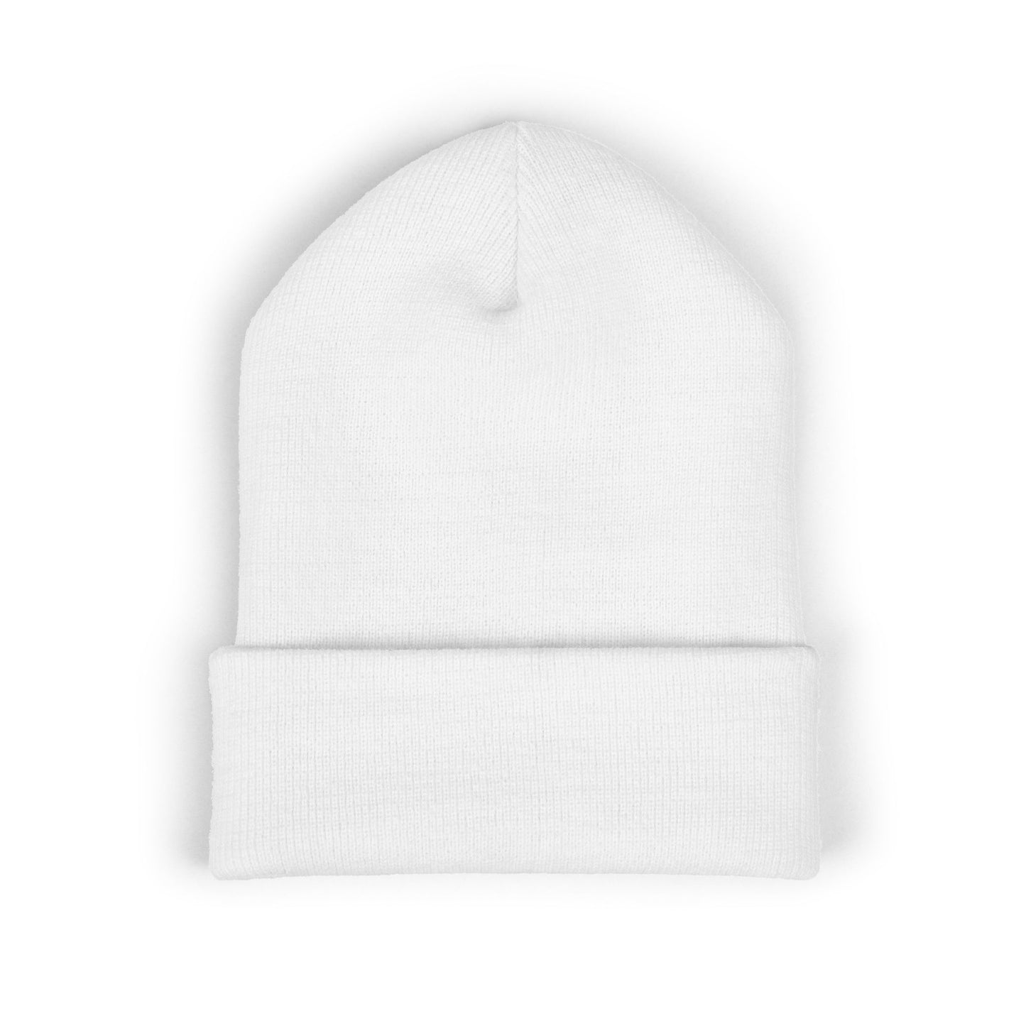 "It's A Sign" Embroidered Cuffed Beanie — Minimal Gothic Winter Hat