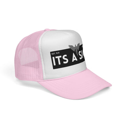 "It's A Sign" Trucker Hat — Vintage Streetwear Mesh Cap
