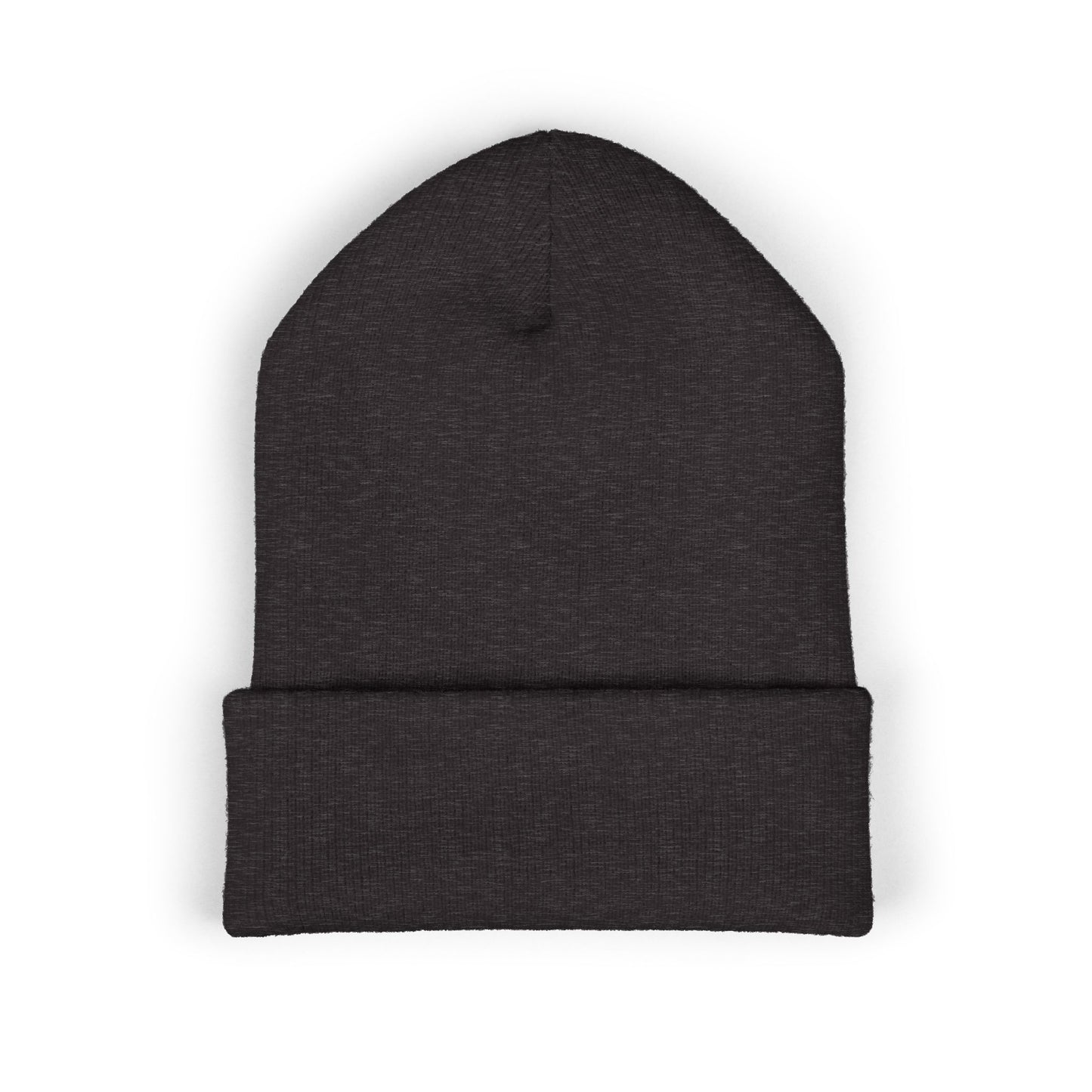"It's A Sign" Embroidered Cuffed Beanie — Minimal Gothic Winter Hat