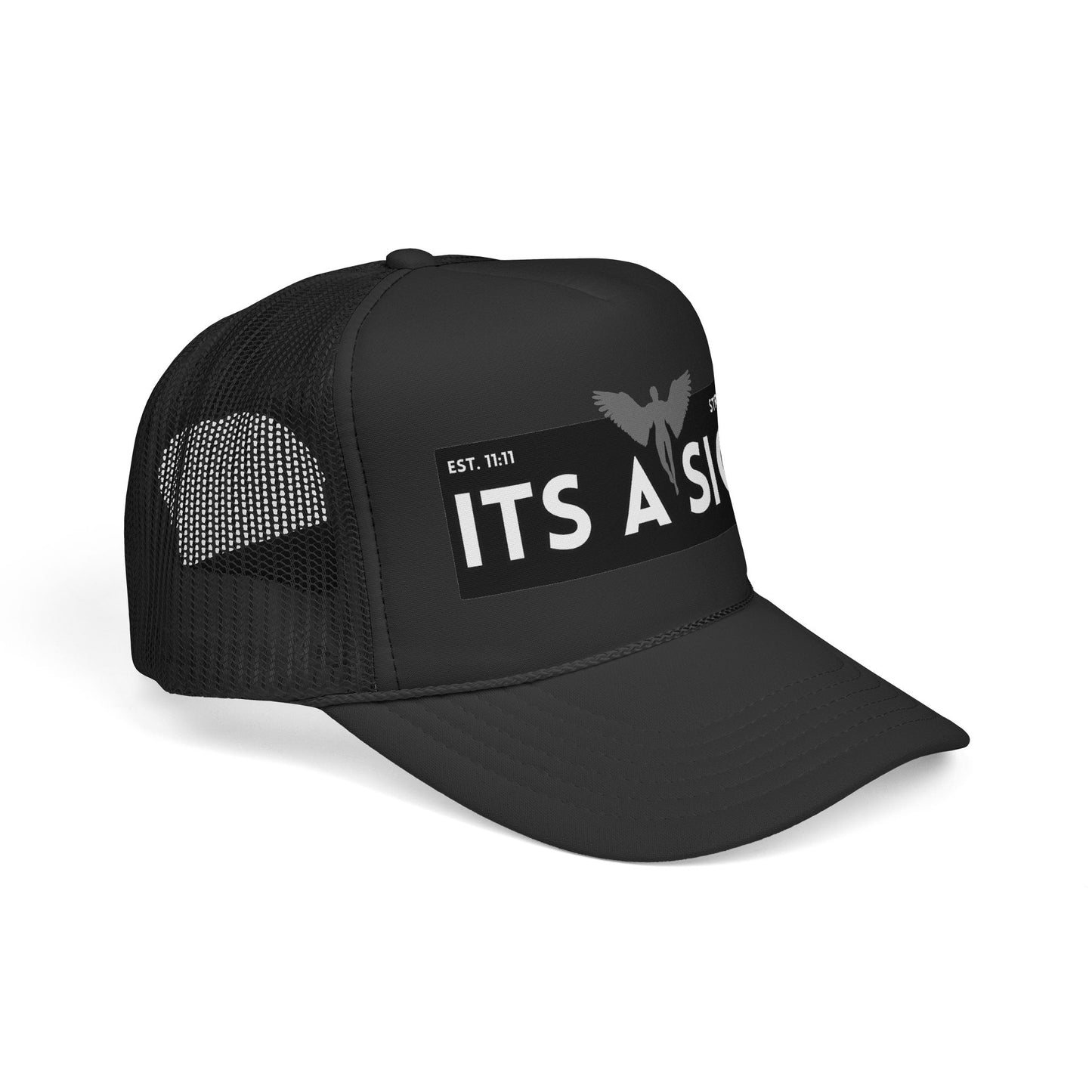 "It's A Sign" Trucker Hat — Vintage Streetwear Mesh Cap